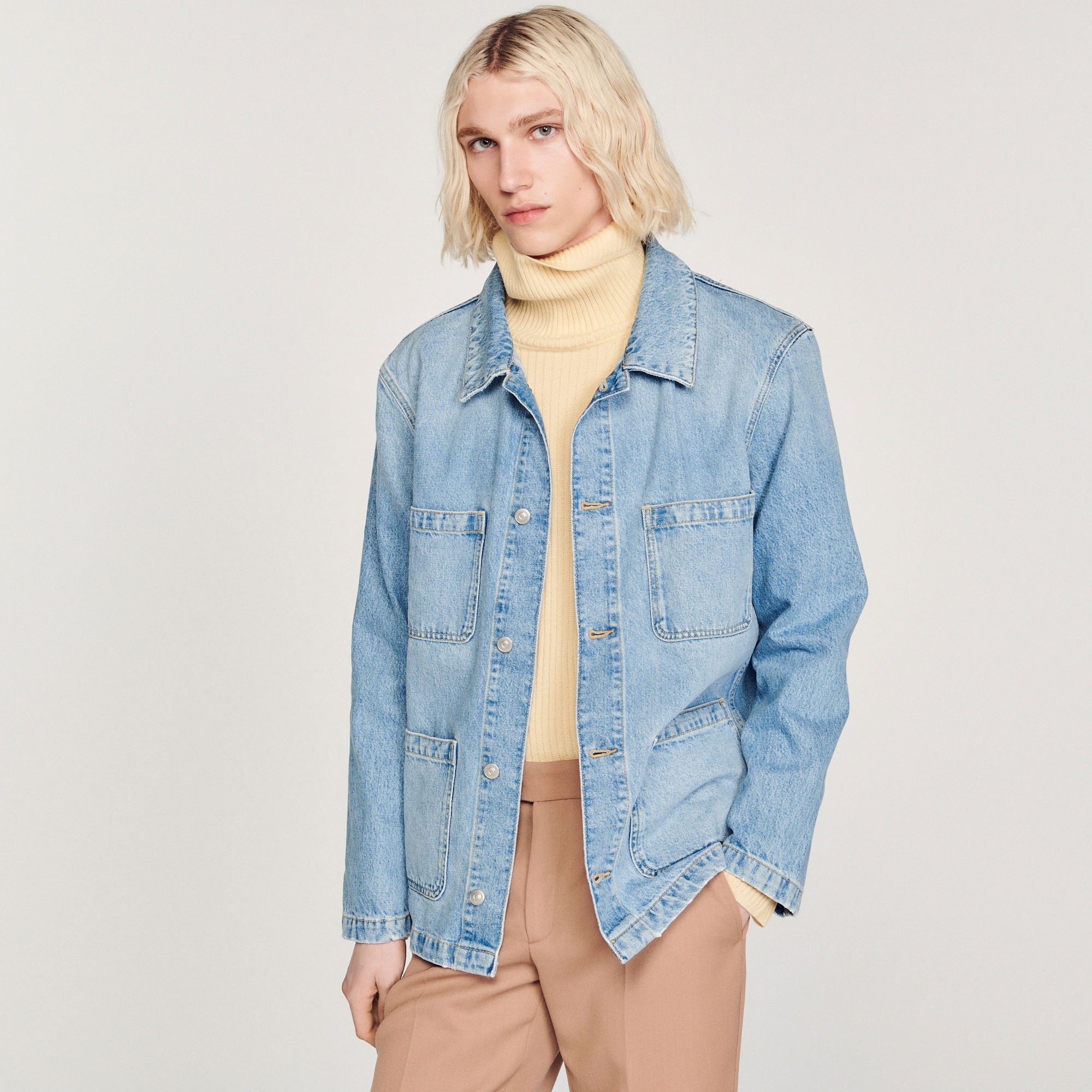 Denim worker jacket - 5