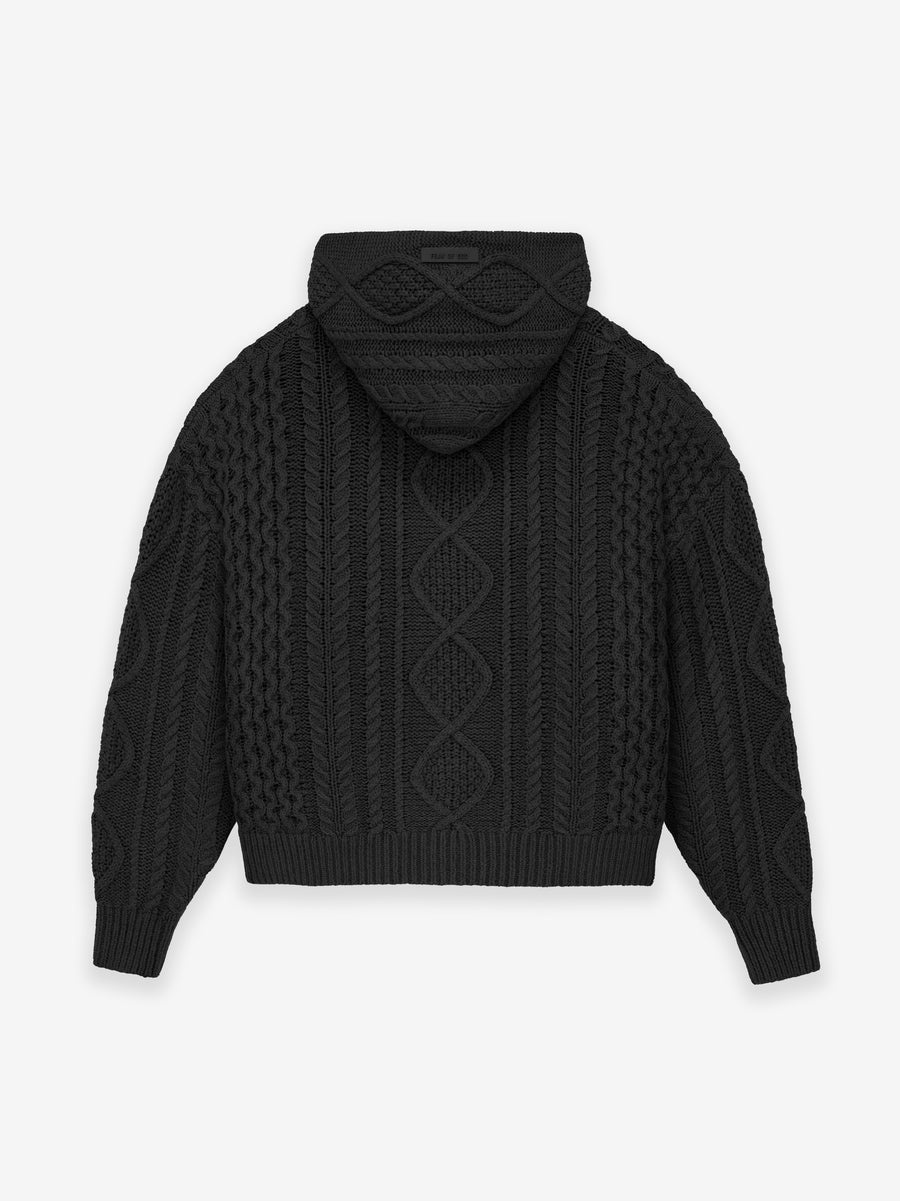 Cable Knit Hoodie - 2