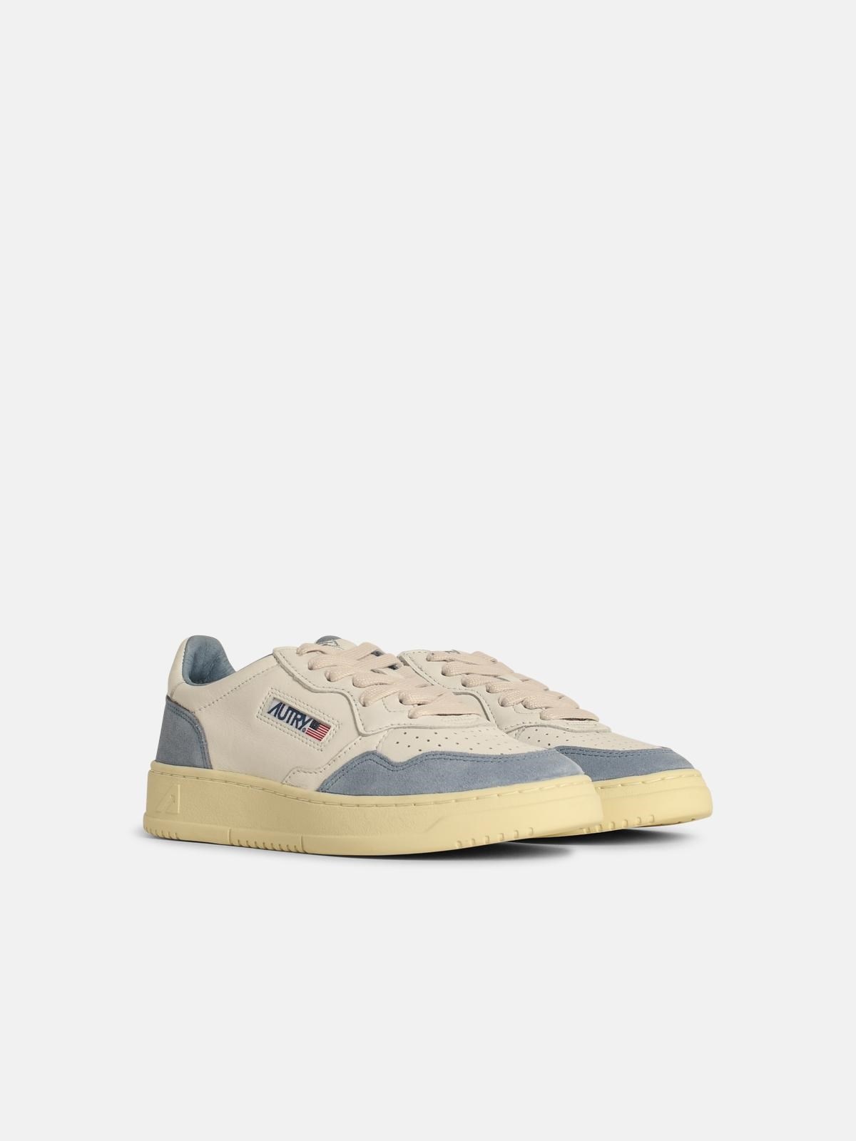'MEDIALIST' LIGHT BLUE LEATHER SNEAKERS - 2