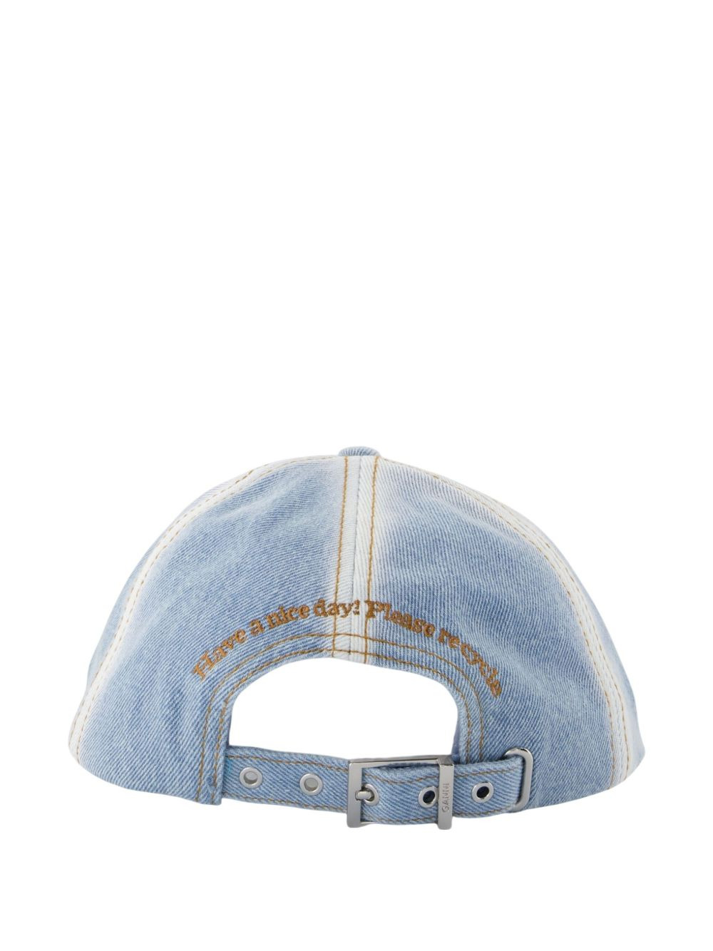 logo-embroidered denim cap - 2