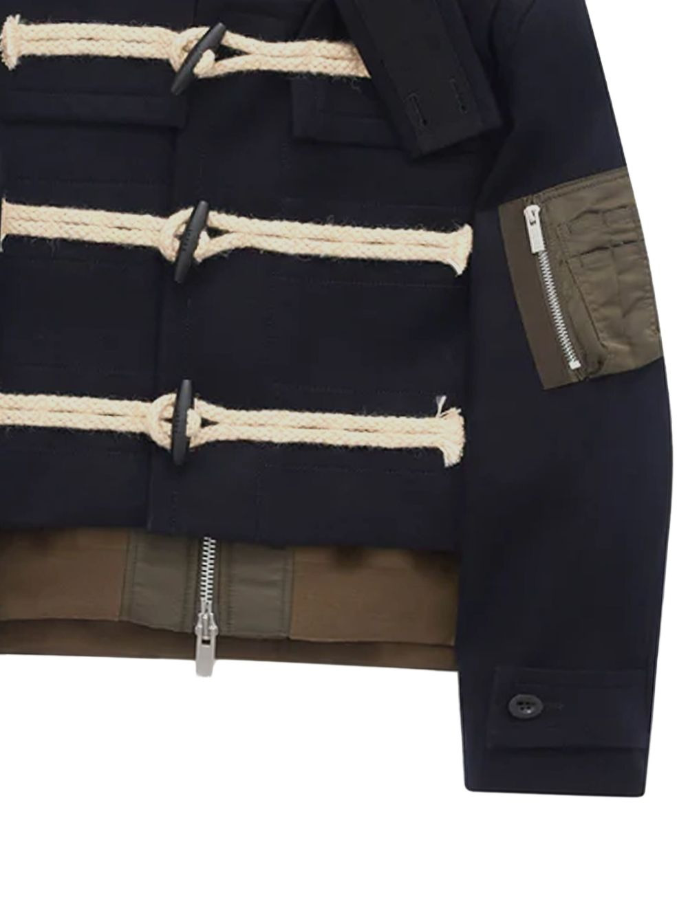 toggle-fastening hooded jacket - 2