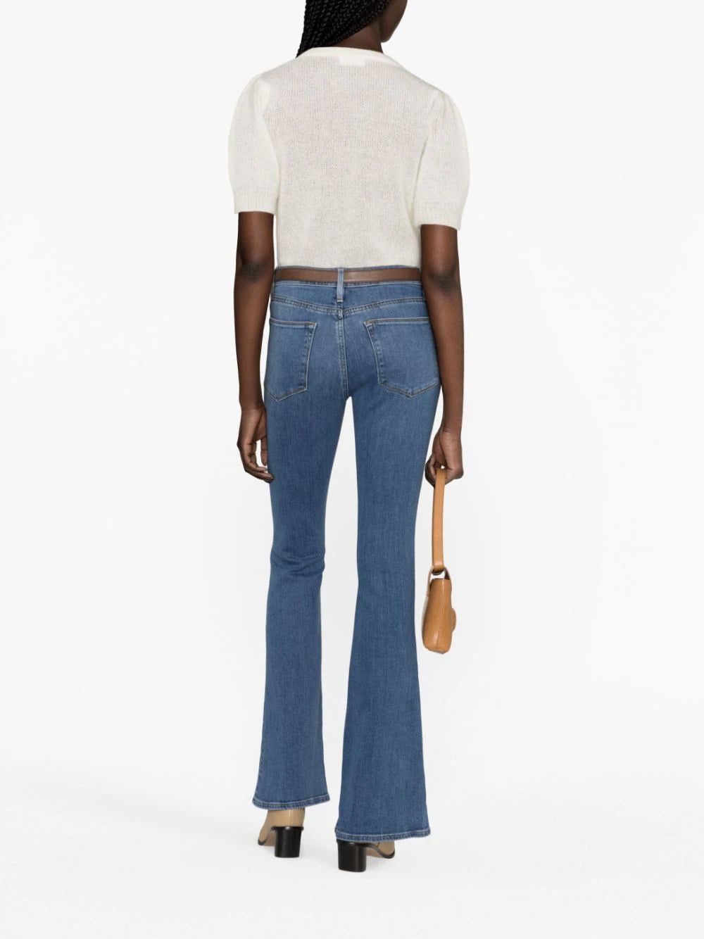 High-waisted flared jeans - 4