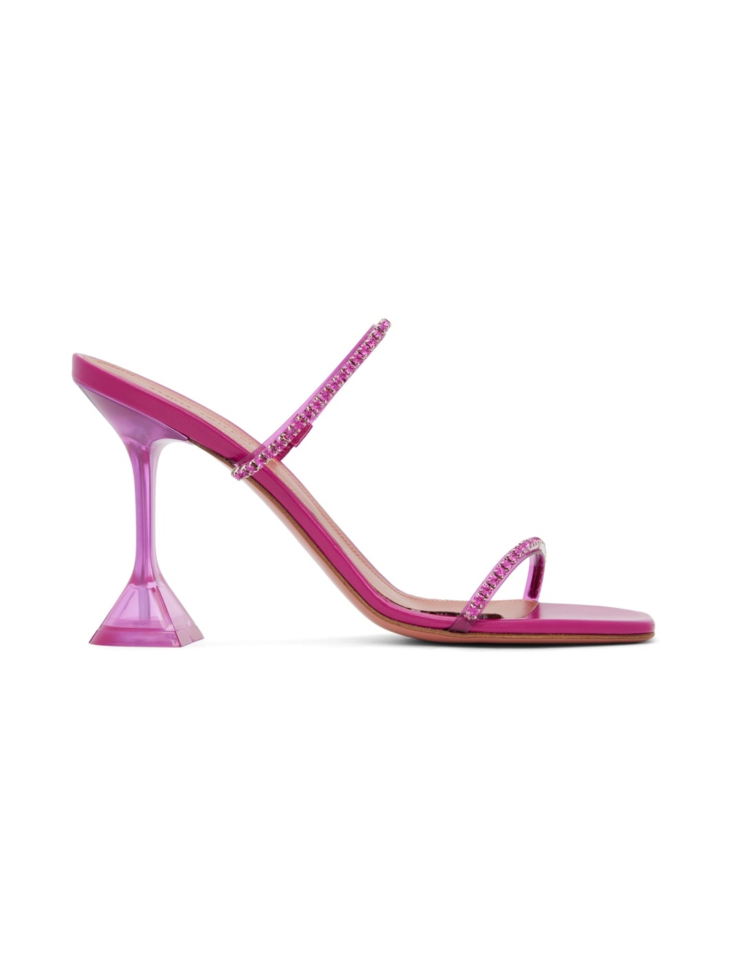 Pink Gilda Glass Heeled Sandals - 1