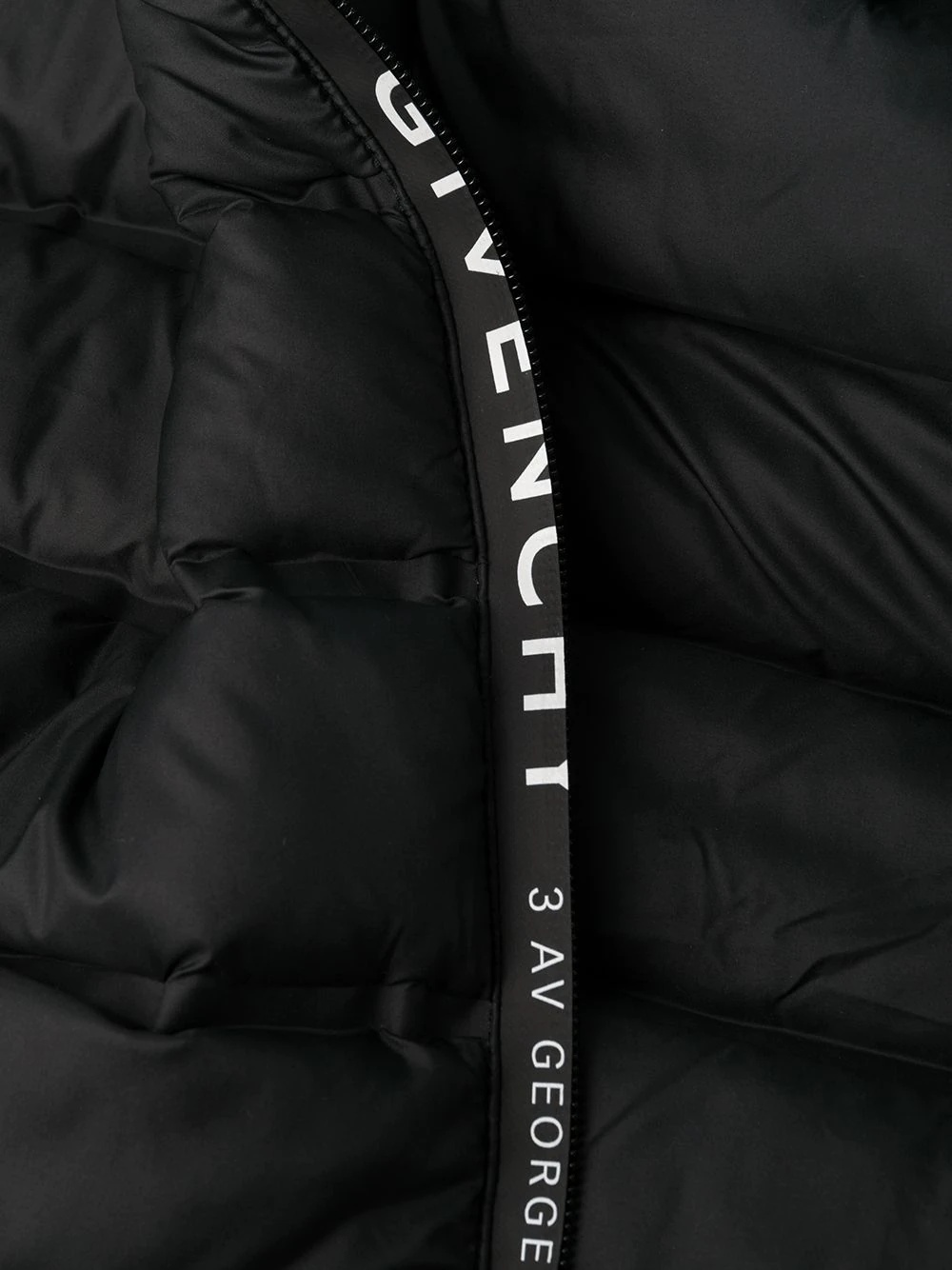 tape logo padded jacket - 6