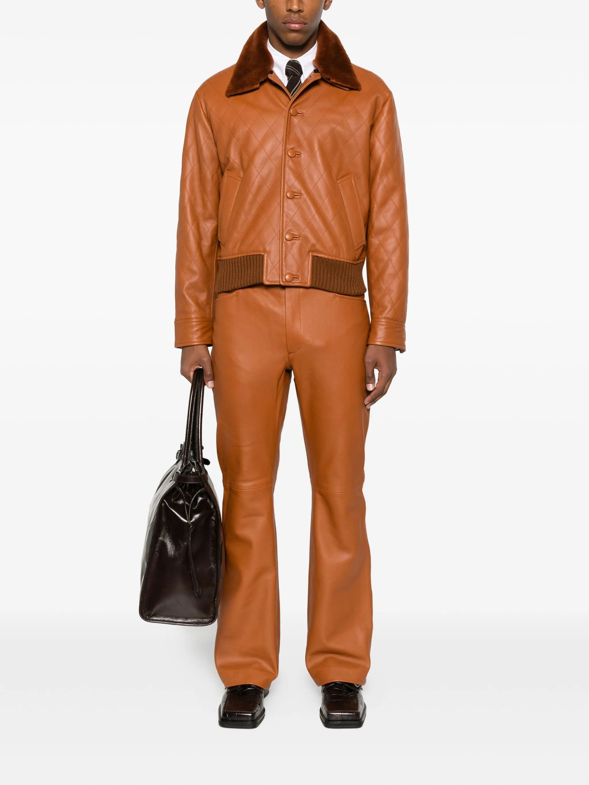 Ernest W. Baker Leather Trousers - 3