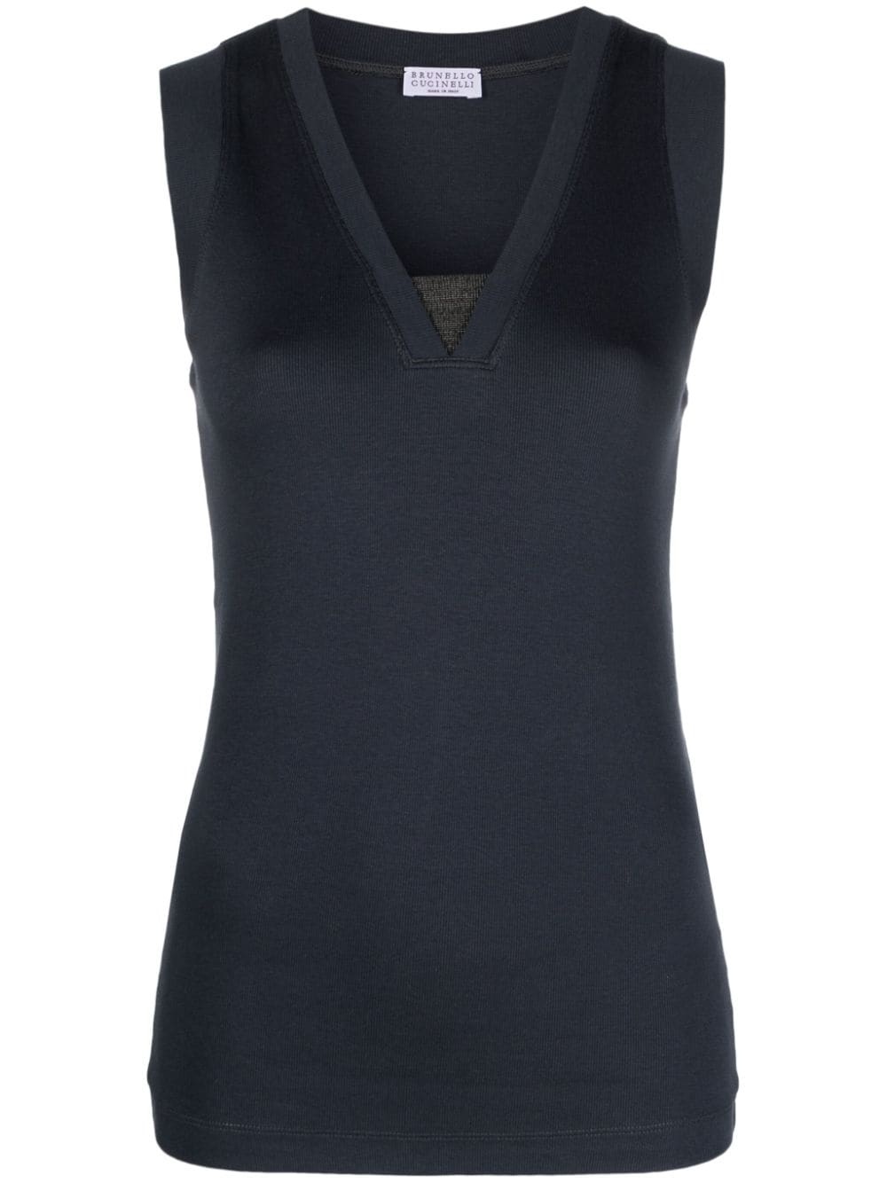 Monili-detail jersey tank top - 1