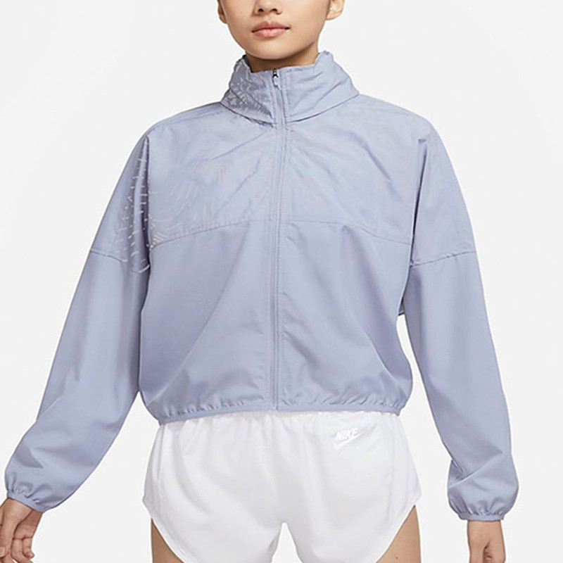 Nike (WMNS) Nike Sports Training Running Casual Hooded Jacket Light Blue DD6463-519 outlook