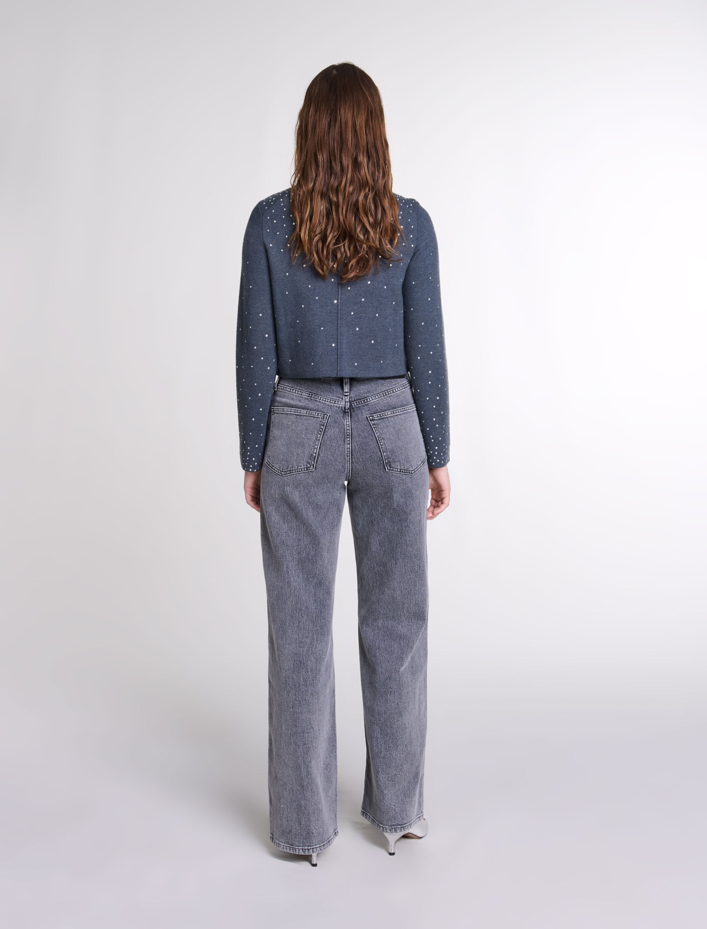 Knitted jumper with rhinestones - 4