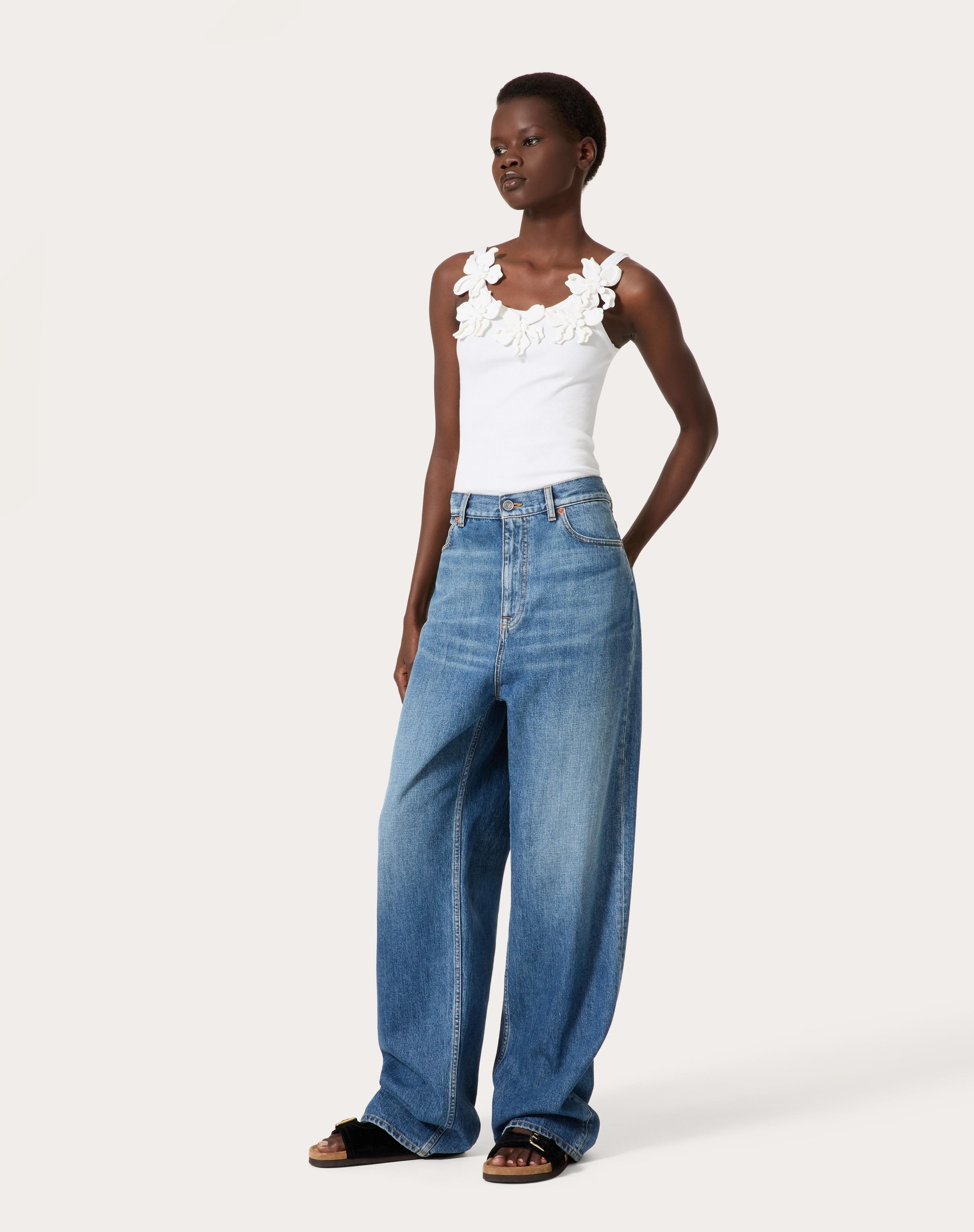 EMBROIDERED COTTON JERSEY TOP - 2