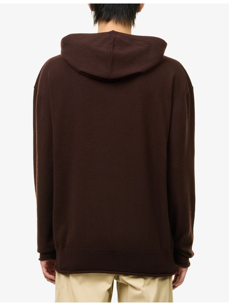 Cashmere Anagram-Embroidered Knitted Hoody 4