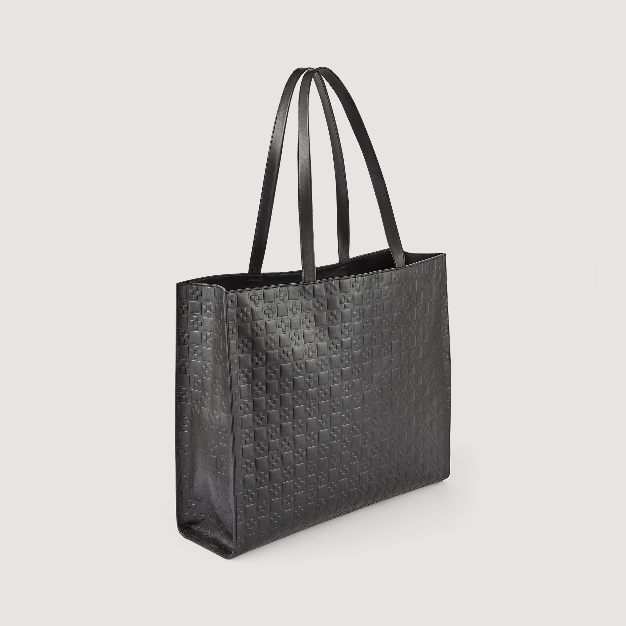 Large tote in monogram-embossed leather - 1