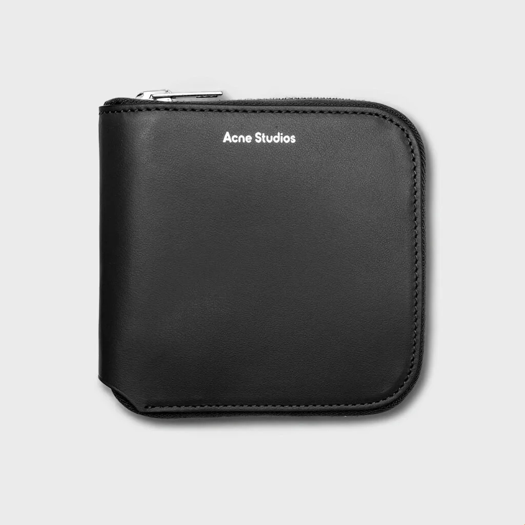 ZIPPED WALLET - BLACK - 1