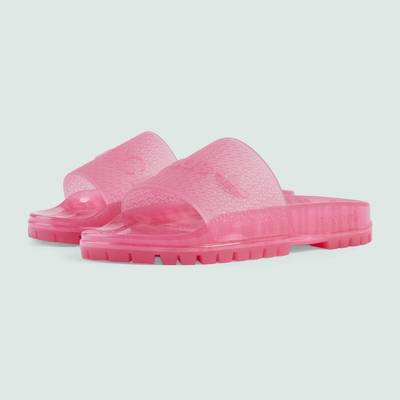 GUCCI adidas x Gucci women's rubber slide sandal outlook