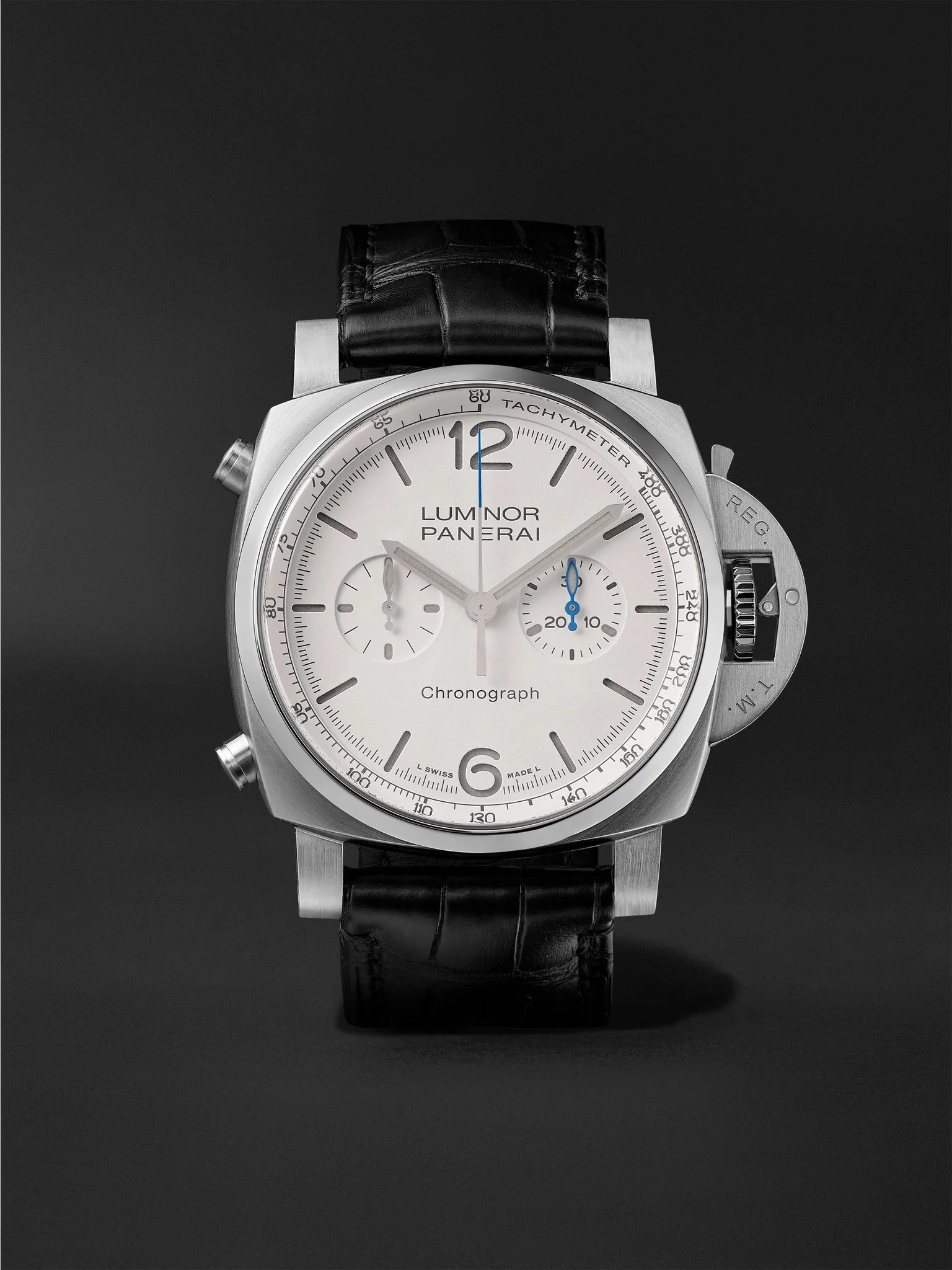 Luminor Chrono Automatic Flyback Chronograph Stainless Steel Watch, Ref. PAM1218 White - 1