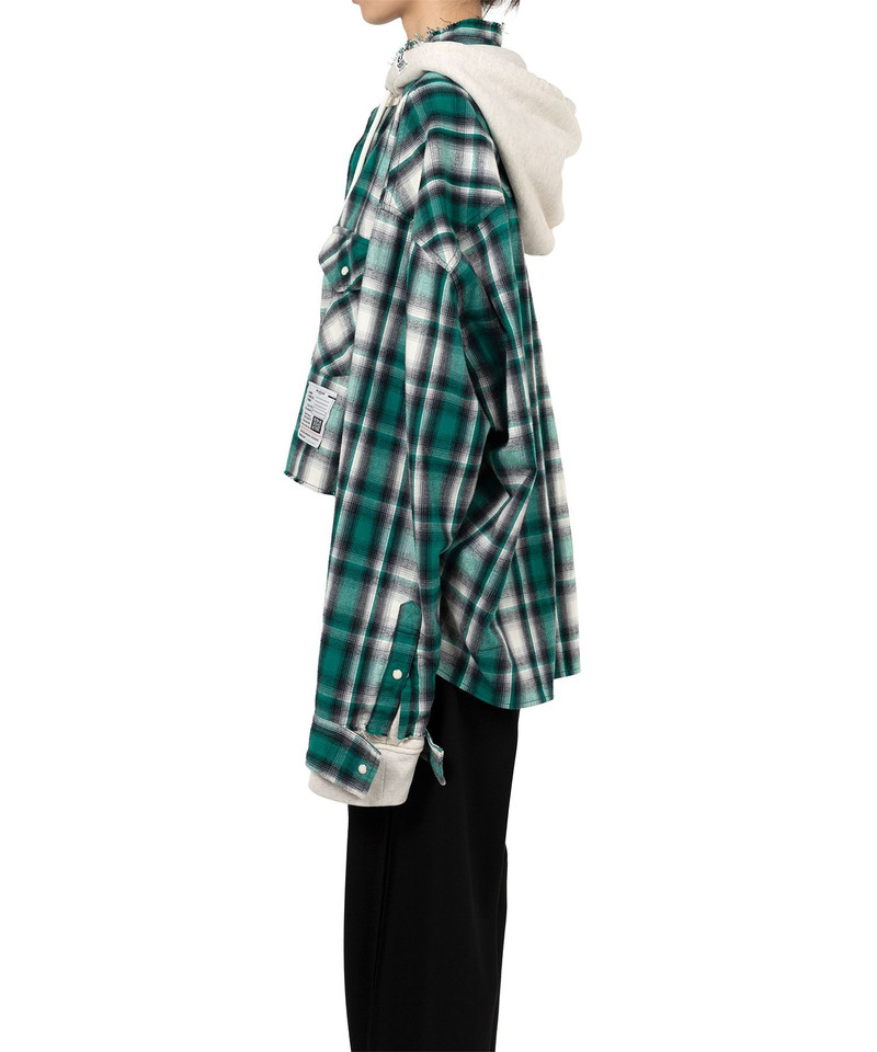 Hoodie Combine Checkered Shirt 19