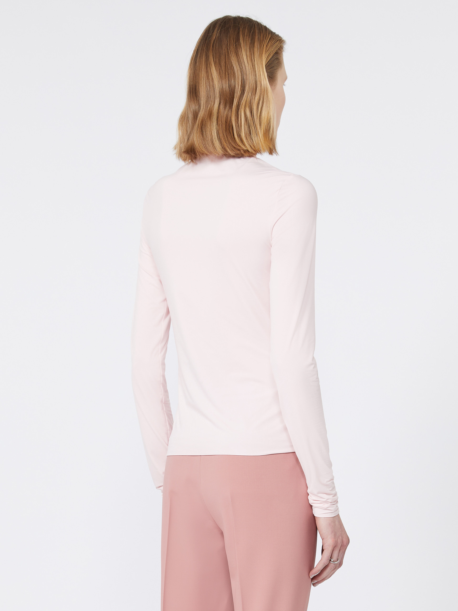 STONE Skintight jersey polo-neck sweater - 4