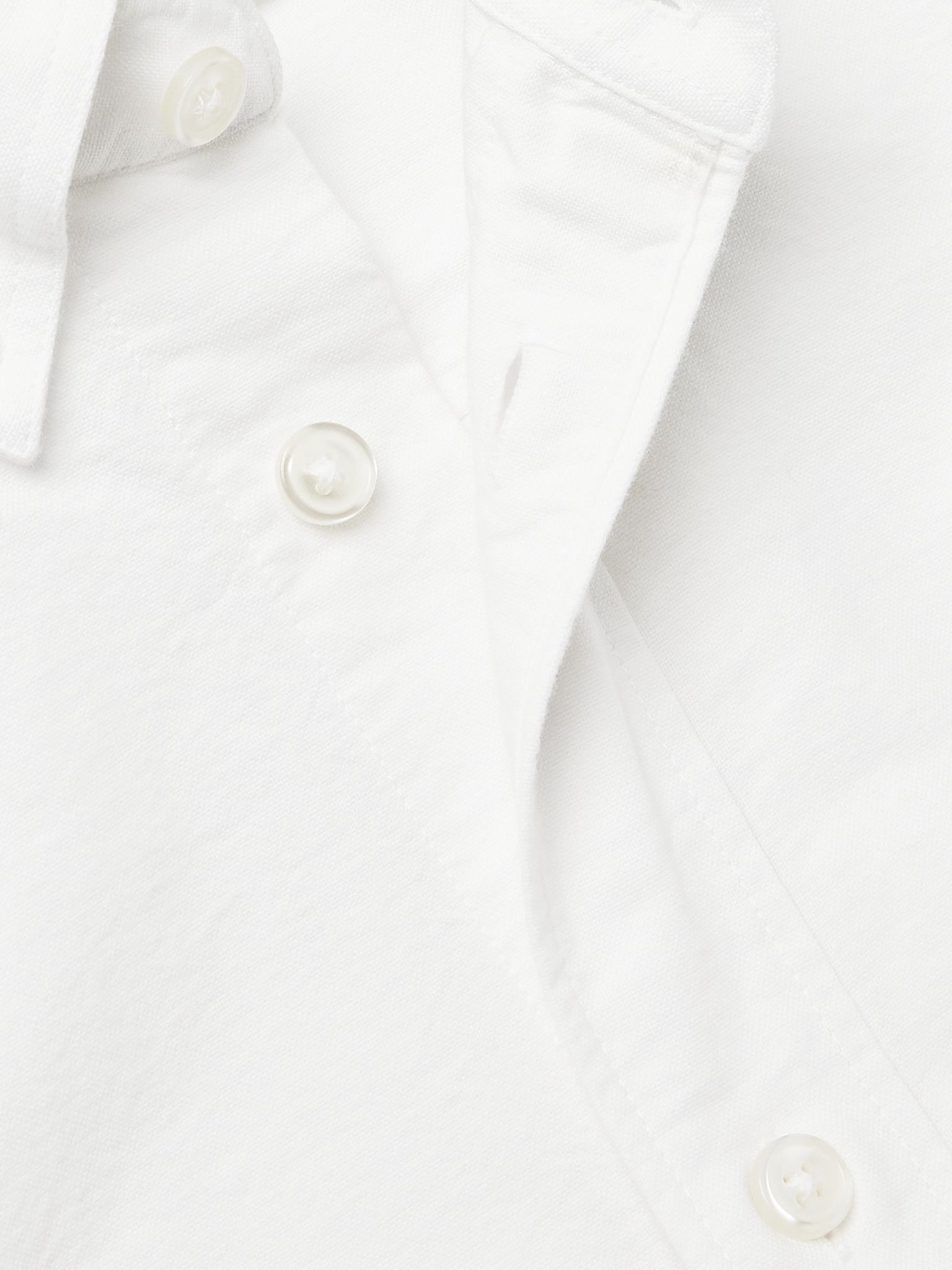 Colby 5910 Button-Down Collar Organic Cotton Oxford Shirt White - 4