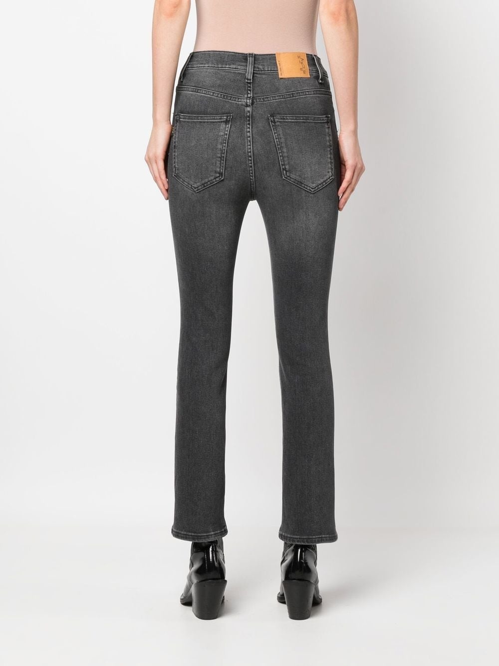 stonewashed slim-cut jeans - 4