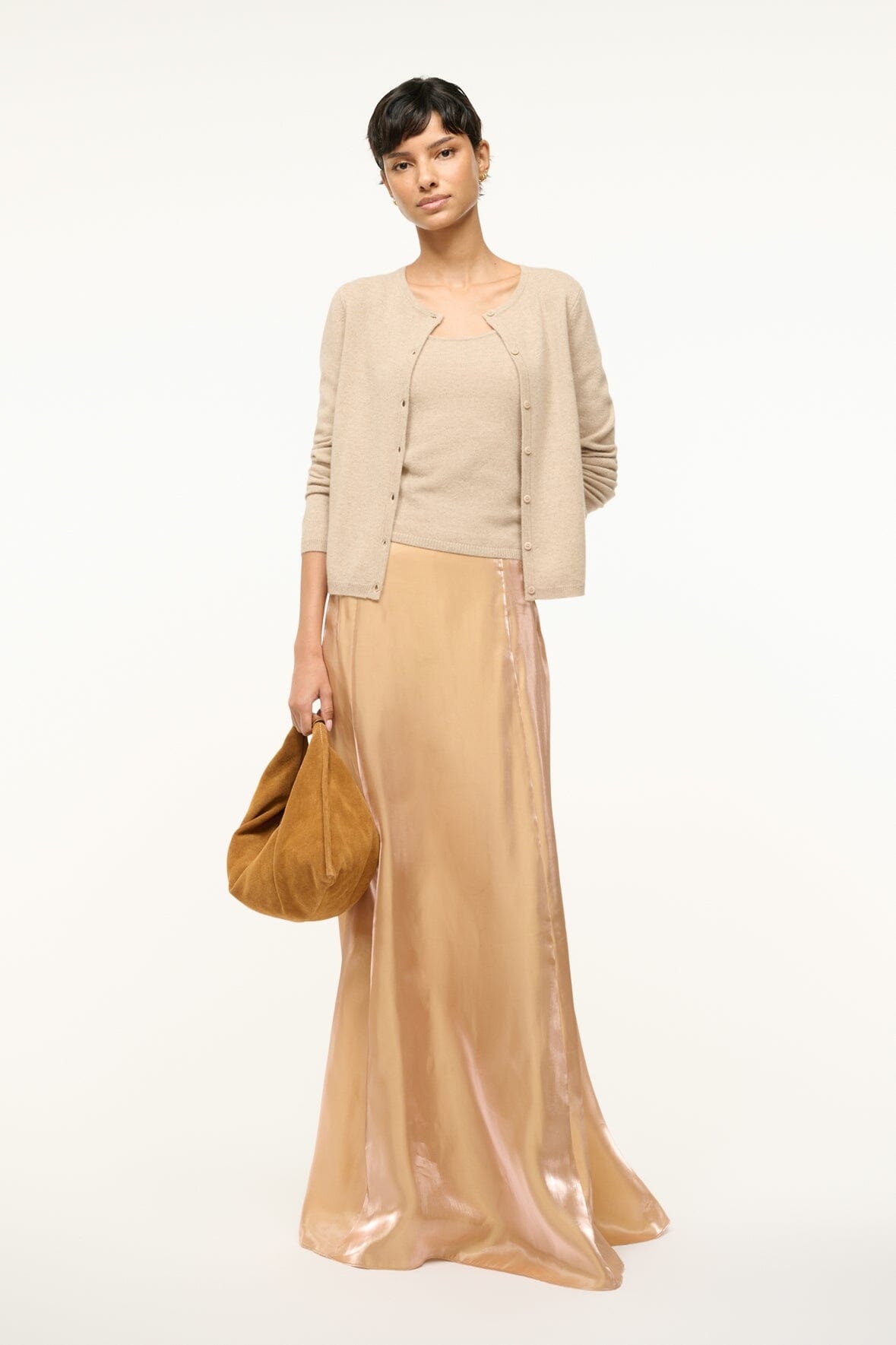 STAUD VINCENZO SKIRT ROSE GOLD - 4