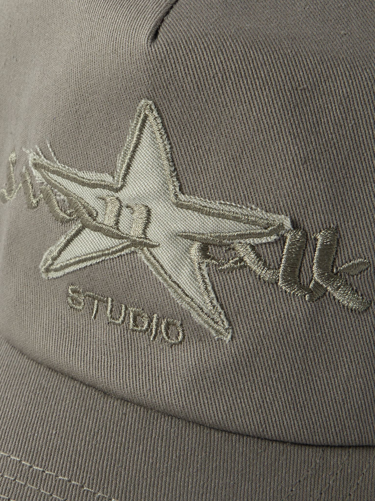Star Appliquéd Embroidered Cotton-Twill Baseball Cap Green - 4