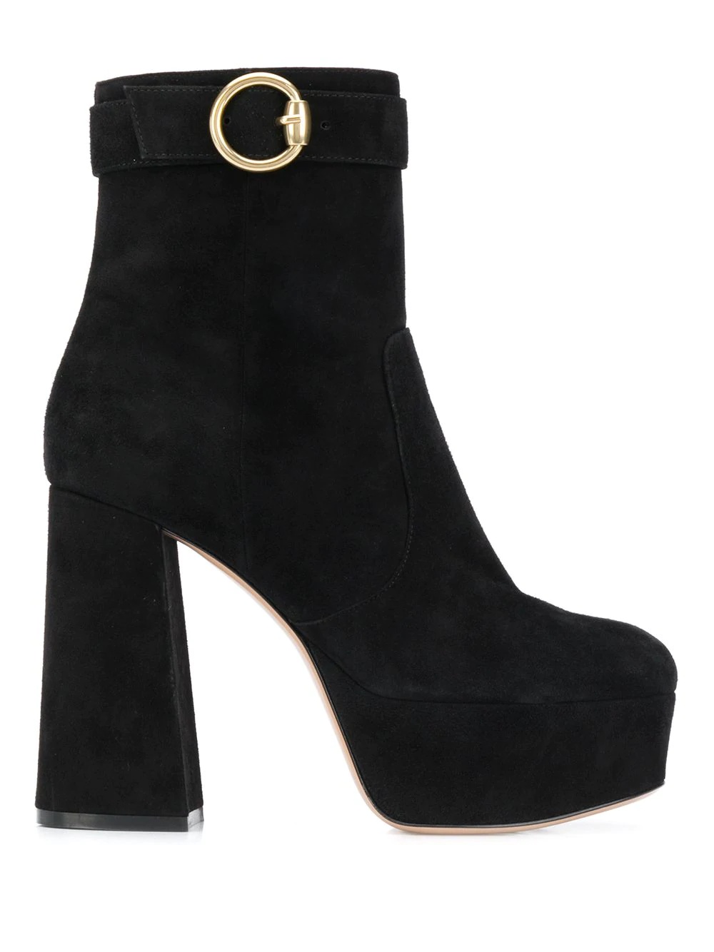 buckled chunky-heel ankle boots - 1