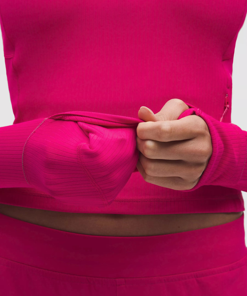 It's Rulu Ribbed Cropped Half Zip *Updated 7