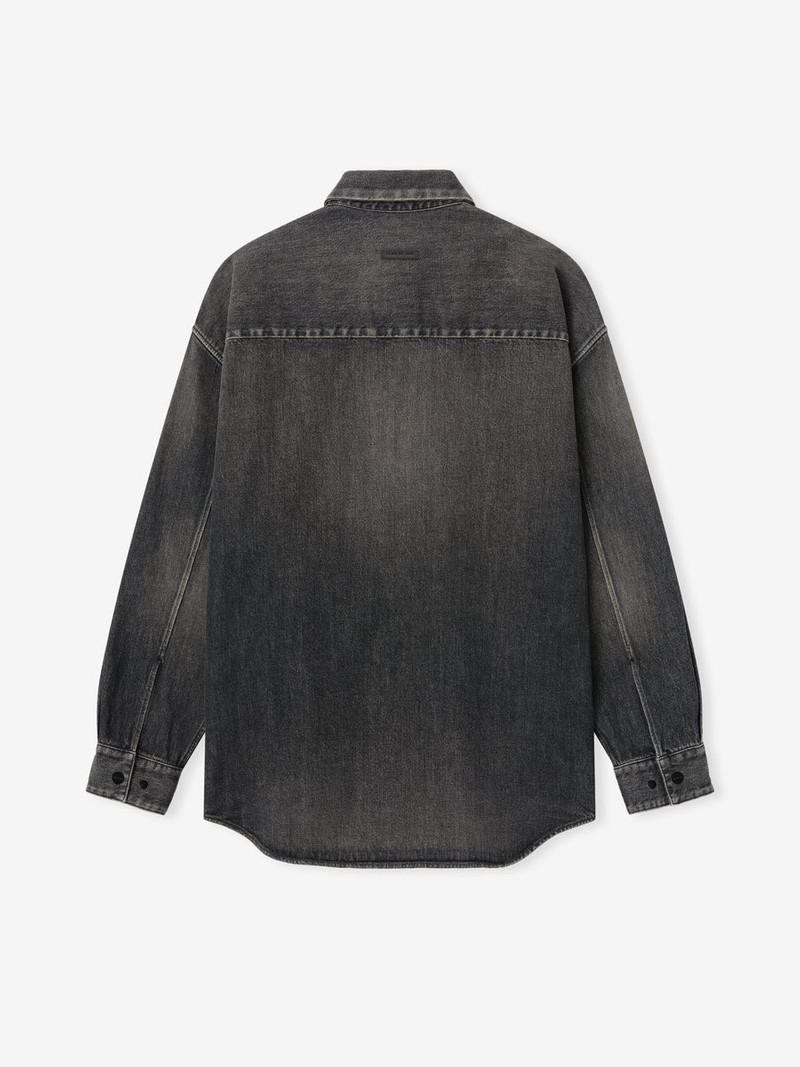 Snap Front Denim Overshirt 2