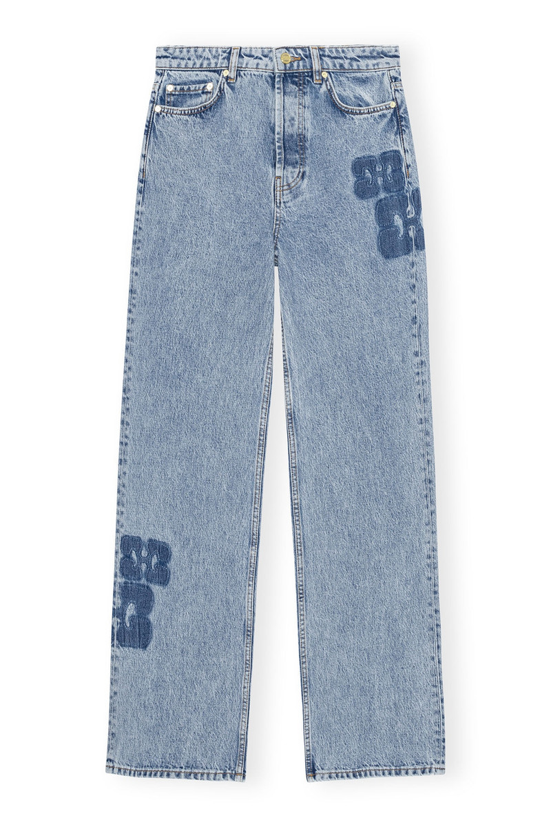 MID BLUE STONE PATCH IZEY JEANS 5