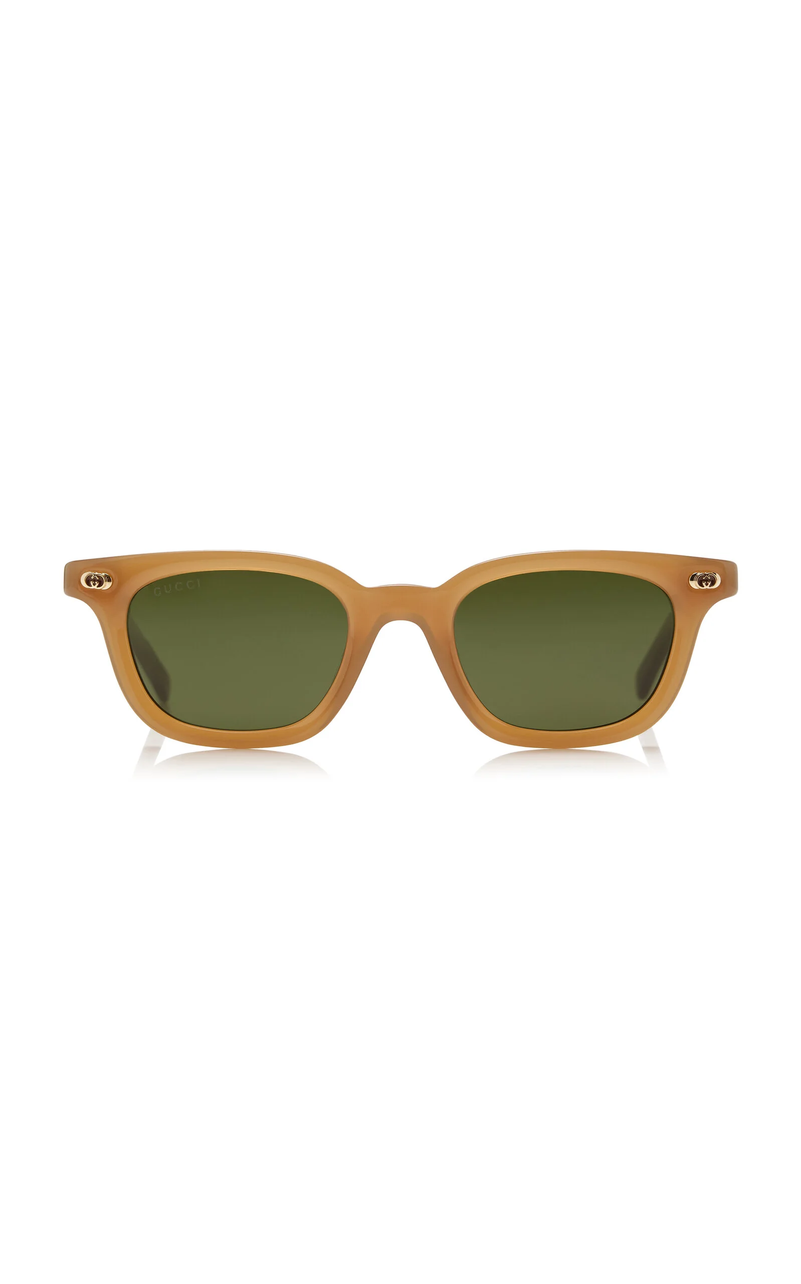 Rectangle-Frame Acetate Sunglasses brown - 1