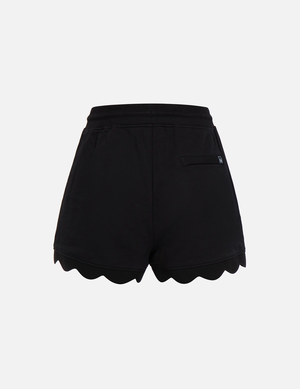 Logo and Seagull Embroidered Scallop Hem Sweatshorts - 2