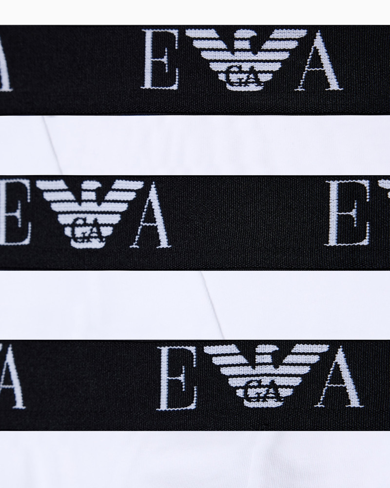 EMPORIO ARMANI THREE-PACK OF STRETCH JERSEY BRIEFS WITH EA LOGOBAND outlook