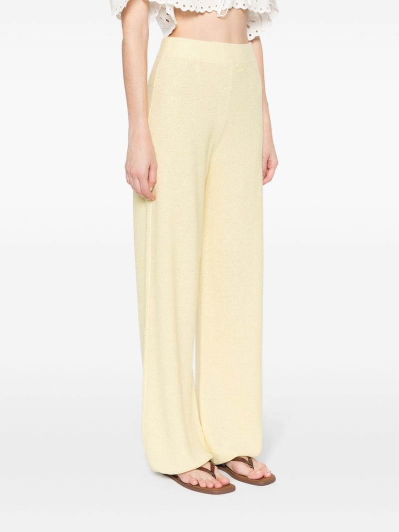 sequin-embellished knitted trousers 3