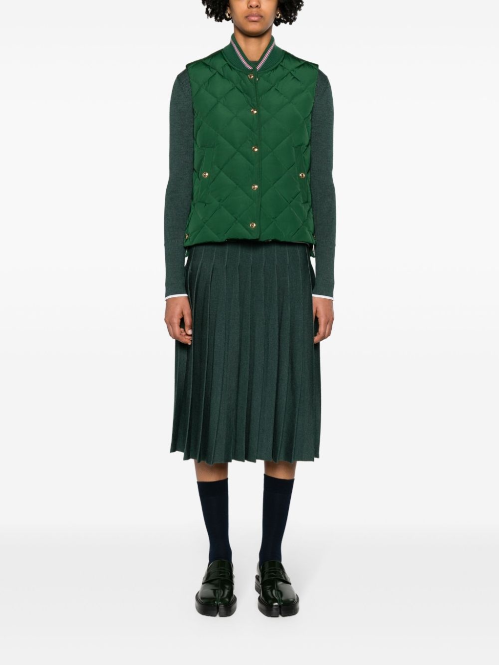 pleated knitted midi skirt - 2