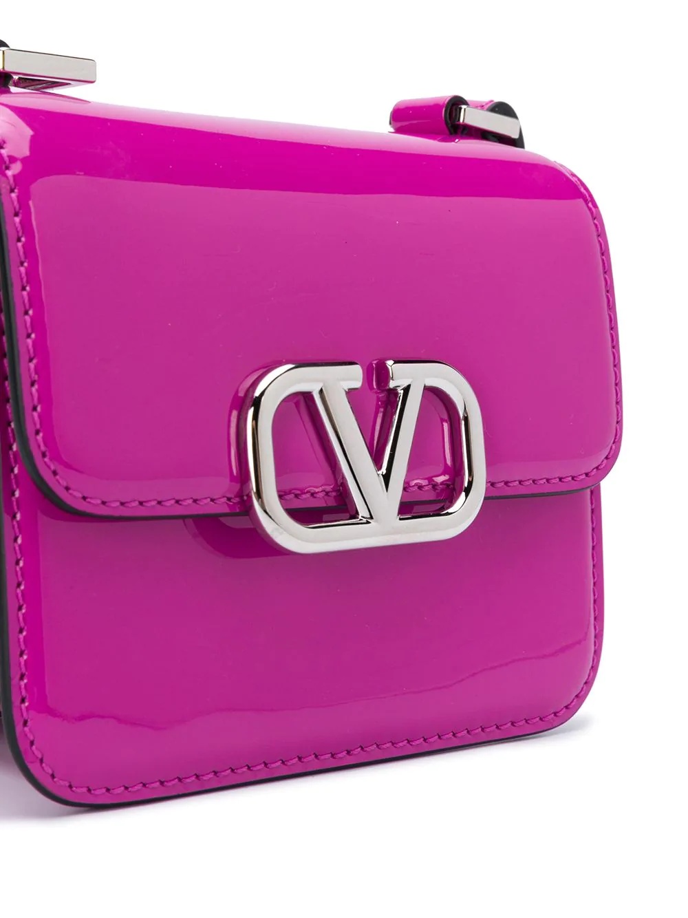 micro VLOGO leather bag - 4