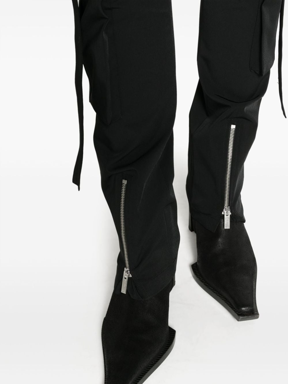 low-rise skinny cargo trousers - 5