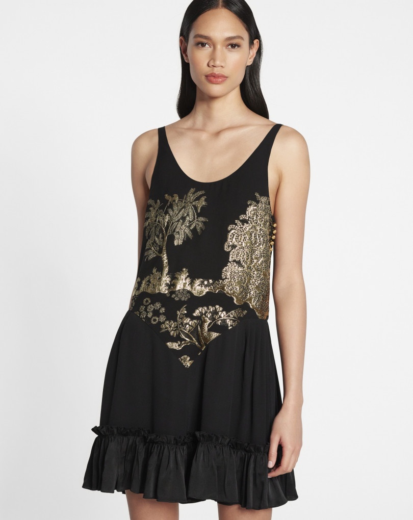 MINI DRESS IN SILK JACQUARD - 3