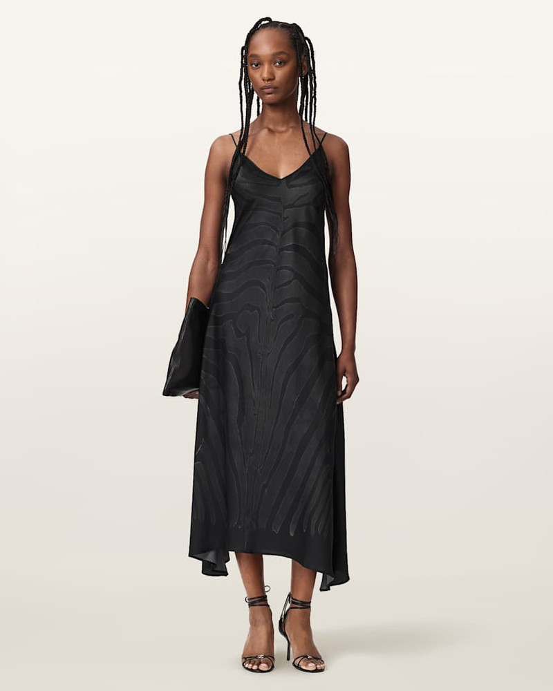 ALLSAINTS LEONA V-NECK MAXI SLIP DRESS outlook