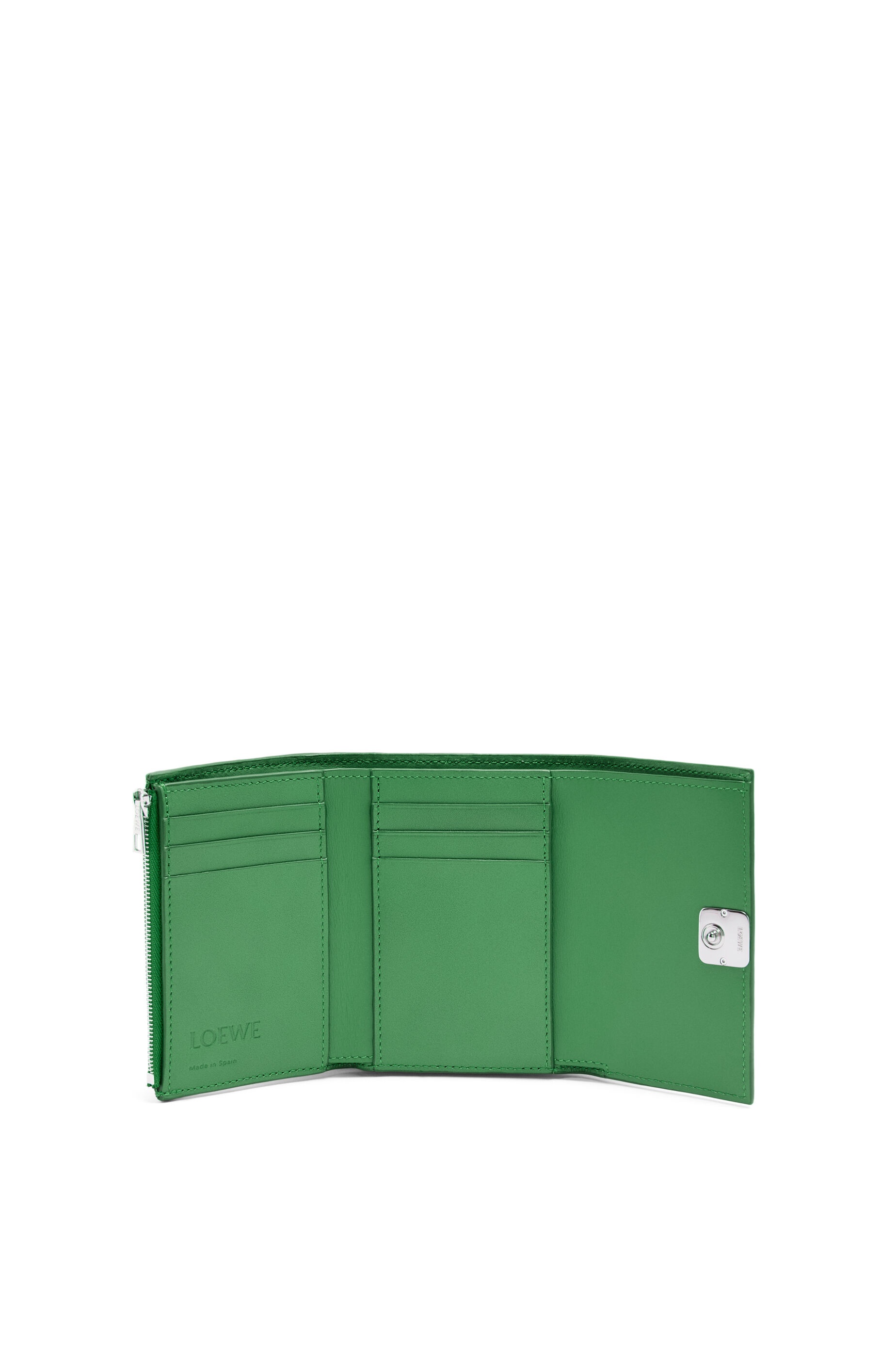 Anagram small vertical wallet in pebble grained calfskin 2
