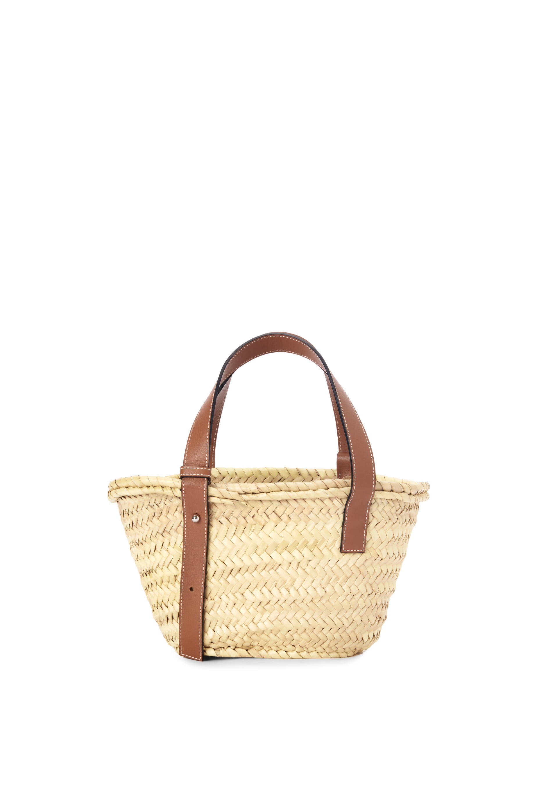 Small Basket bag in palm leaf and calfskin - 5