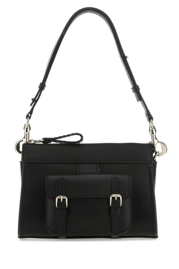 Chloe Woman Black Leather Mini Edith Shoulder Bag - 1