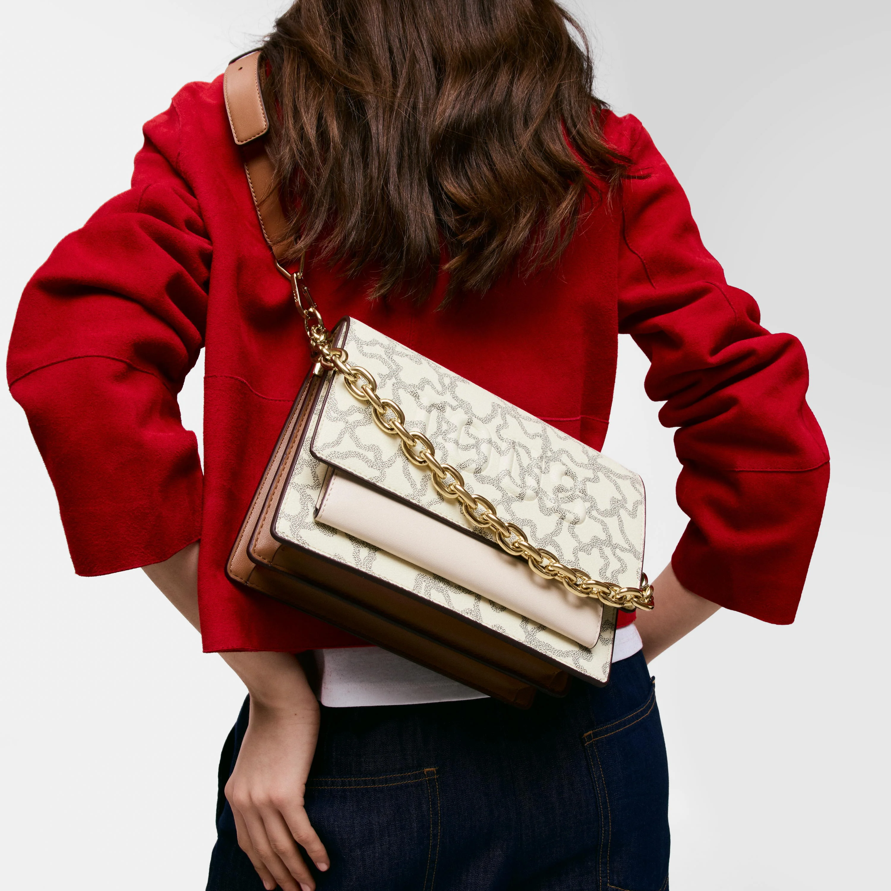 Medium beige Audree Chain Crossbody bag Kaos Icon - 1