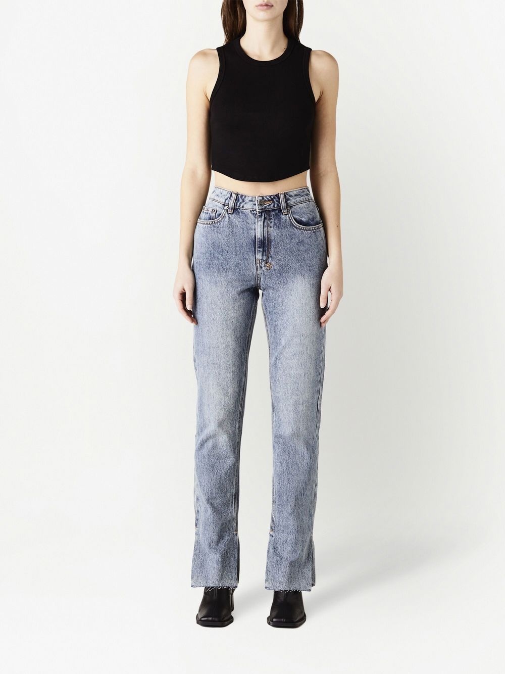 mid-rise straight jeans - 2