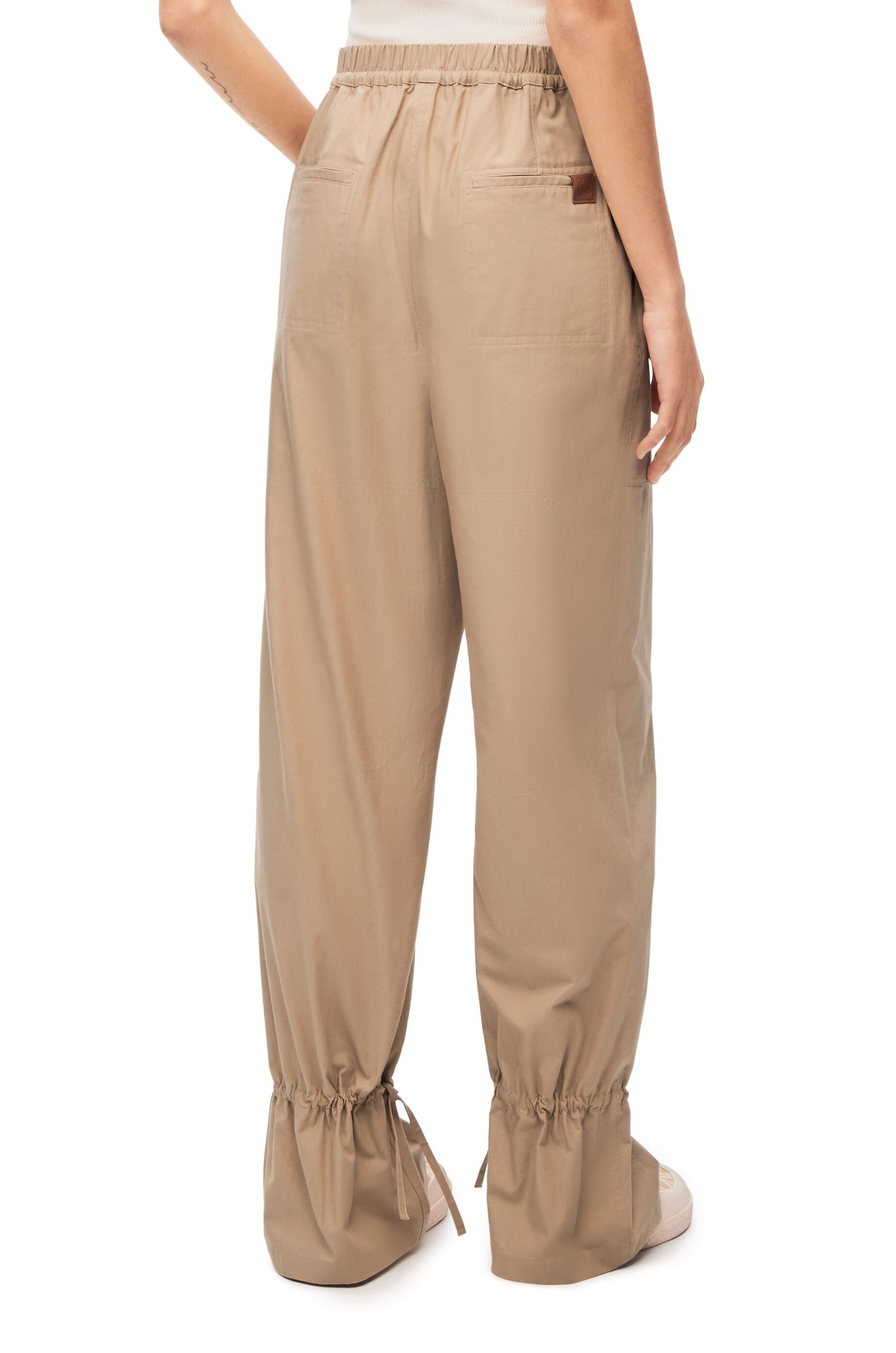 Drawstring cargo trousers in cotton - 4