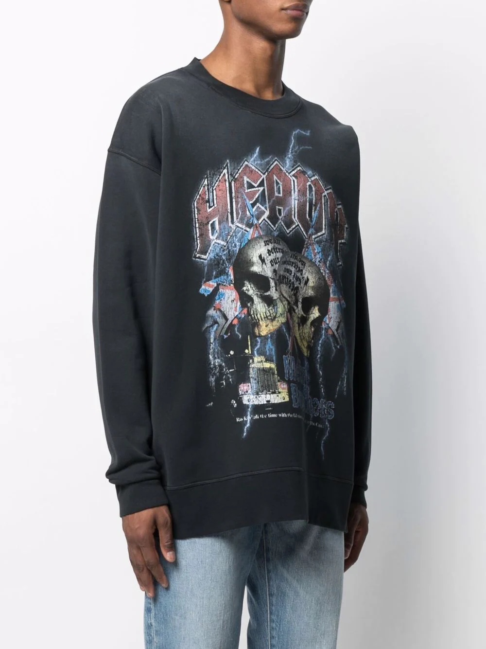 graphic-print crew neck jumper - 3