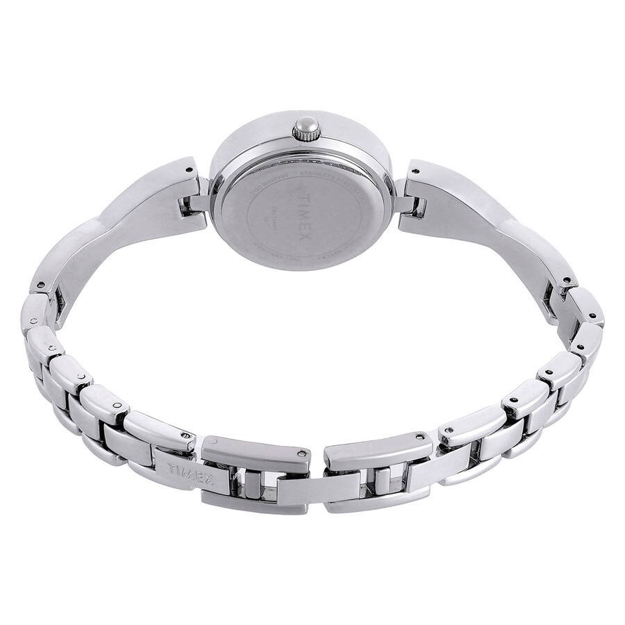 Timex - Timex Quartz Stainless Steel Silver Dial Ladies Watch TW2T49400 - 3