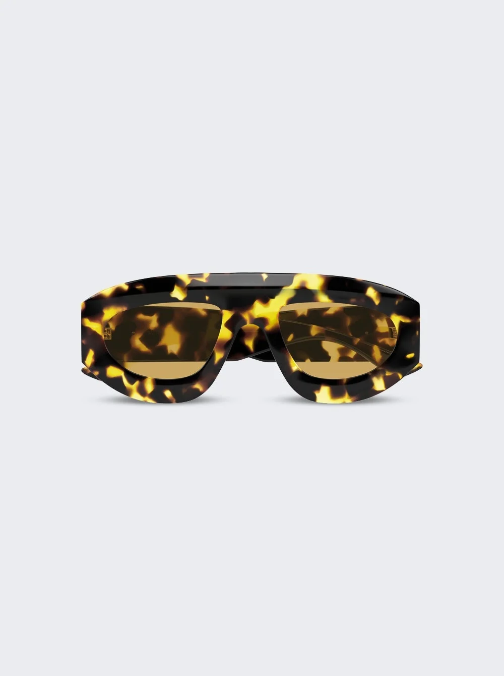 Ultra Thin Shield Sunglasses Shiny Spotted Havana - 1