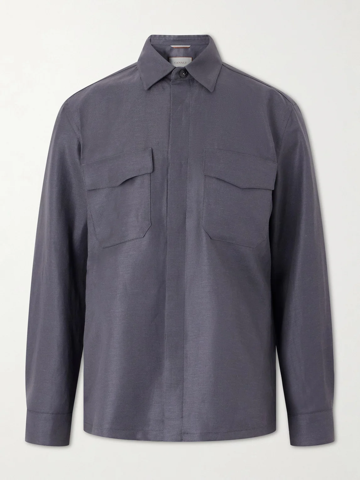 Wool and Linen-Blend Twill Shirt - 1