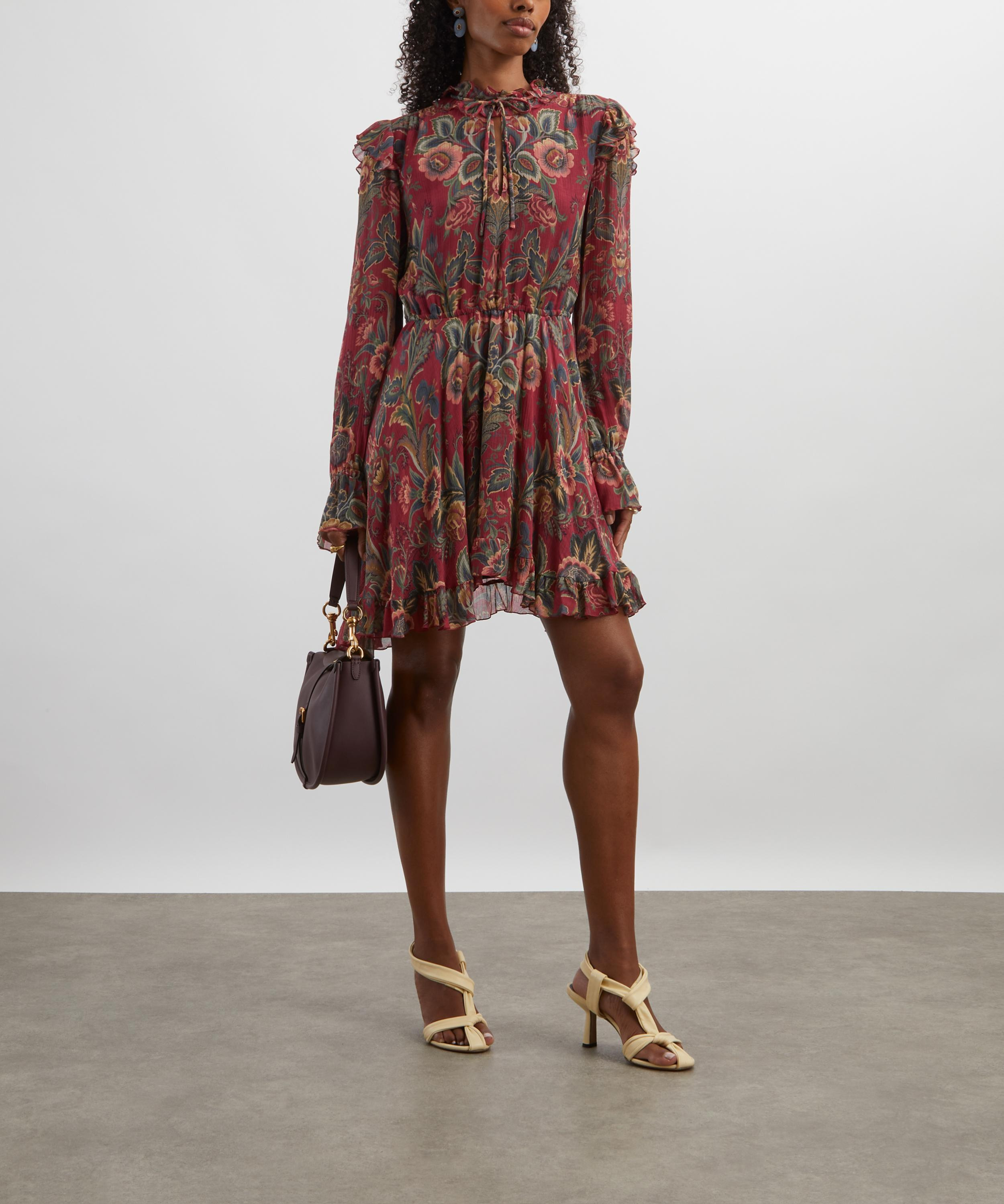 Floral Silk-Blend Mini Dress - 2