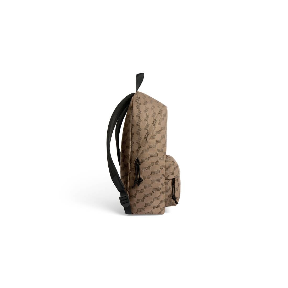 Men's Signature Medium Backpack Bb Monogram Jacquard Canvas in Beige - 3