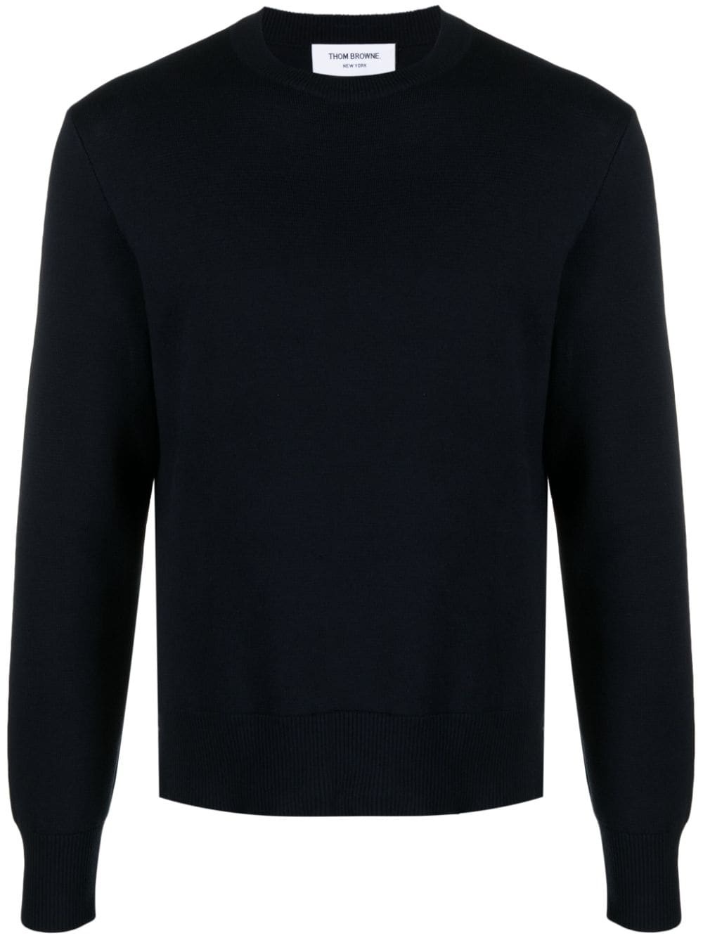 crew-neck cotton jumper - 1